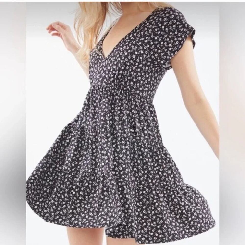 Urban Outfitters Black and White Floral Mini Dress